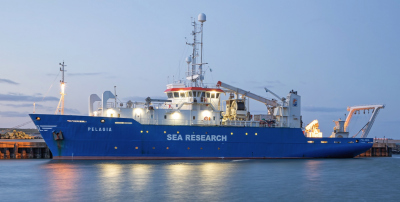 R.V. Pelagia (photo with courtesy of the Royal Netherlands Institute of Sea Research, Prof. J-B. Stuut)