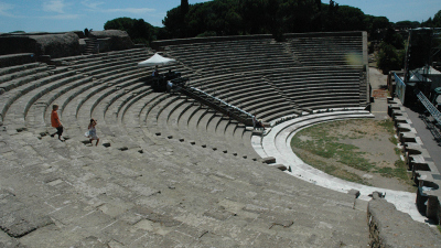 Theater in Pompeii. In its heyday, the Roman Empire was one of the most densely populated regions. Photo: MARUM – Center for Marine Environmental Sciences, University of Bremen; K. Zonneveld