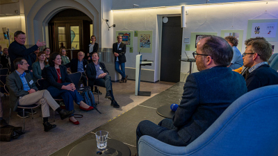 Nach einer Diskussionsrunde fand ein lebhafter Austausch mit den Gästen im Publikum statt. Foto: MARUM – Zentrum für Marine Umweltwissenschaften, Universität Bremen; V.Diekamp