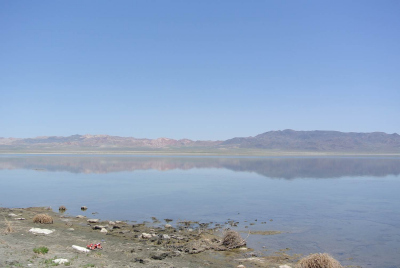 View over current Walker Lake, Nevada