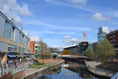 The city centre of Reading