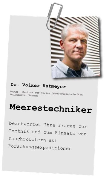 Dr. Volker Ratmeyer, MARUM