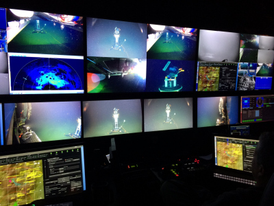 ROV Jason control van during deployment of the Overview Sonar