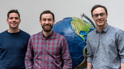 Maximilian Vahlenkamp, Rafael Laso Pérez und Stefan Becker (von links) haben den MARUM-Forschungspreis 2018 erhalten. Foto: MARUM - Zentrum für Marine Umweltwissenschaften, Universität Bremen; V. Diekamp