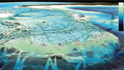 Bathymetrische Kompilation um die Südsandwich Inseln, Foto: MARUM – Zentrum für Marine Umweltwissenschaften, Universität Bremen; P. Wintersteller