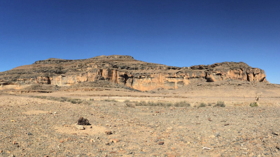 Ediacaran-age Nama Group strata resting unconformably on Proterozoic basement, Namibia. Photo: Tony Prave 