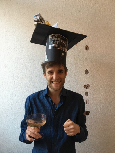 Valentin with his doctoral hat