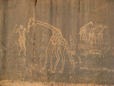 Cave paintings like this one from Tassili n'Ajjer prove early settlement in the Sahara before it became a desert. Photo: Pixabay