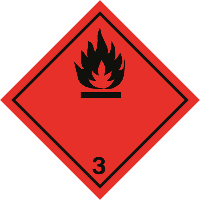 Label Klasse 3 flammable liquid