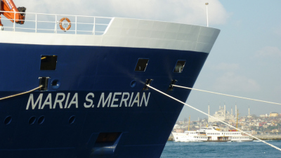 Die Proben für die neue Studie stammen von einer Expedition mit dem Forschungsschiff MARIA S. MERIAN. Start der Fahrt MSM15-1 war in Istanbul. Foto: Felix Janssen