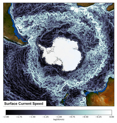 The Antarctic Circumpolar Current. Copyright: Alfred-Wegener-Institut / Nikolay Koldunov (CC-BY 4.0)