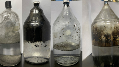 It doesn't look like much, but it's full of surprises: Bottles like these harbor the cultures of Methanoliparia. Photo: Lei Cheng