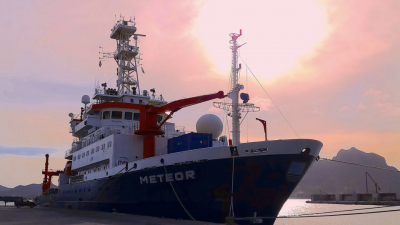 Expedition mit der METEOR startet in Montevideo mit Kurs auf den Südostatlantik. Foto: MARUM - Zentrum für Marine Umweltwissenschaften, Universität Bremen; M. Chouksey 