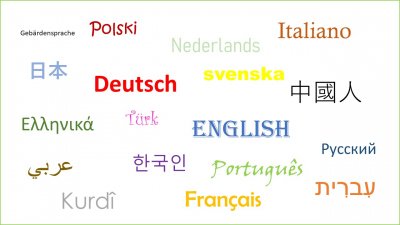 languages offered by the Language Centre Bremen, each writte in the particular language