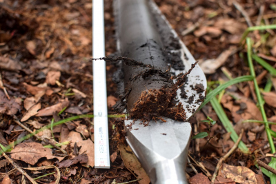 Peat core from the Cuvette Congolaise. Photo: Yannick Garcin, IRD
