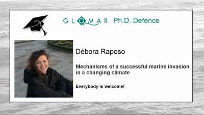 Announcement of PhD defence of Débora Raposo