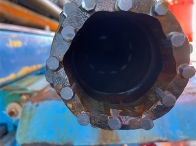 Our inner core bit with drill teeth after deployment. Photo: MARUM/H. Pälike