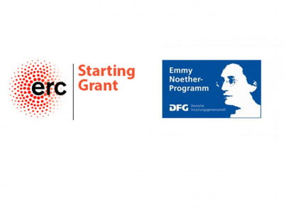 ERC starting grant and Emmy-Noether logos