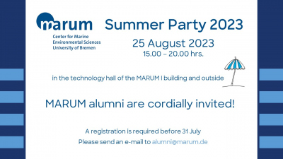 Invitation to MARUM Summer Party 2023