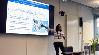 Guest lecturer Sujata Murty (University at Albany, New York) at the SPP 2299 “Early Career Researcher Meeting” at MARUM. Photo: MARUM - Center for Marine Environmental Sciences, University of Bremen, T.Felis