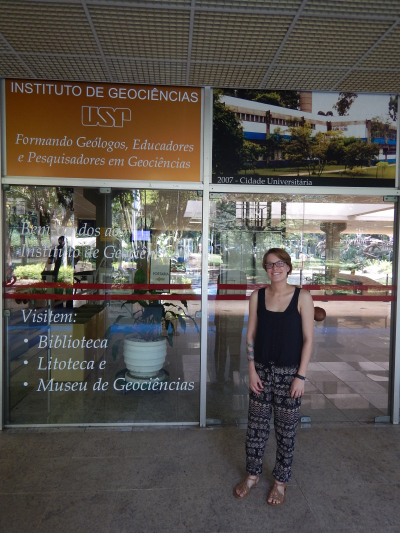 In front of the Geoscience Institute, University of São Paulo