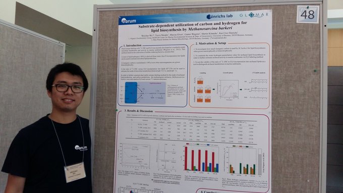 Weichao Wu at the Conference on Organic Geochemistry